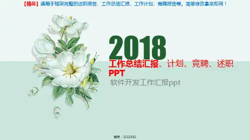 软件开发工作汇报ppt【通用PPT模板】