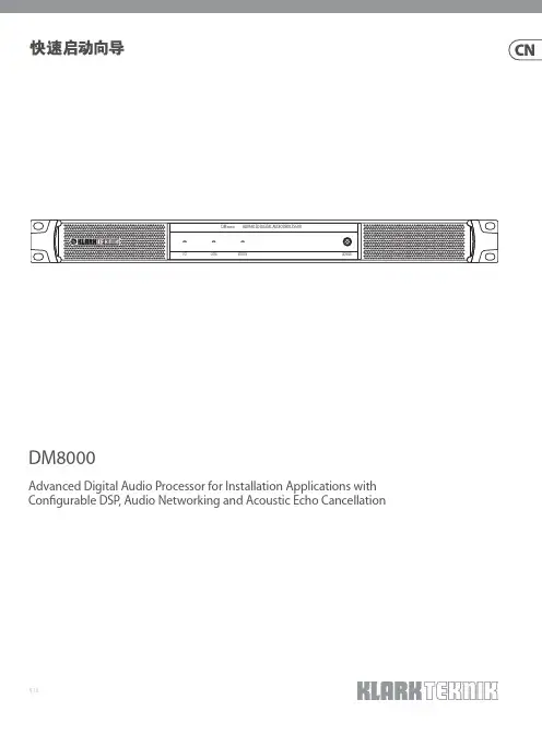 DM8000 快速启动向导说明书