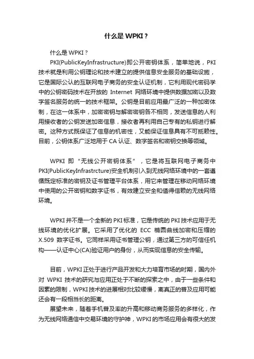 什么是WPKI？