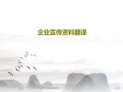 企业宣传资料翻译共41页文档