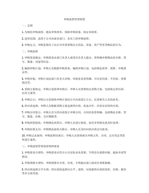 申购流程管理制度