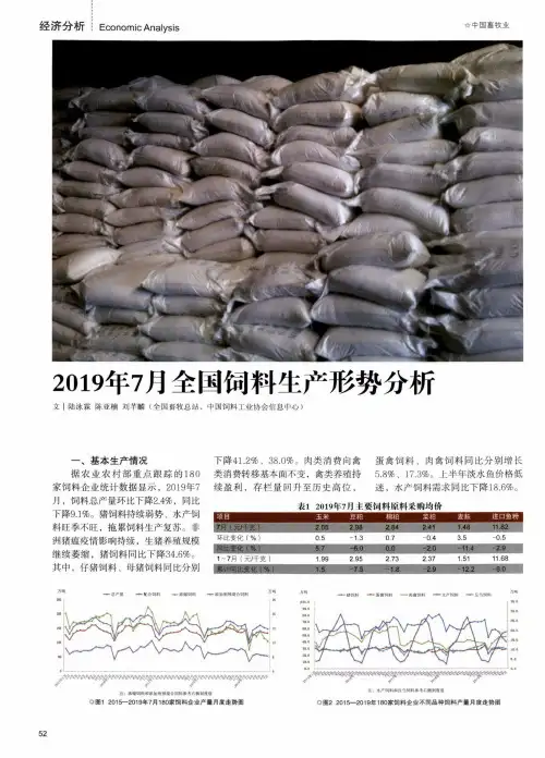 2019年7月全国饲料生产形势分析