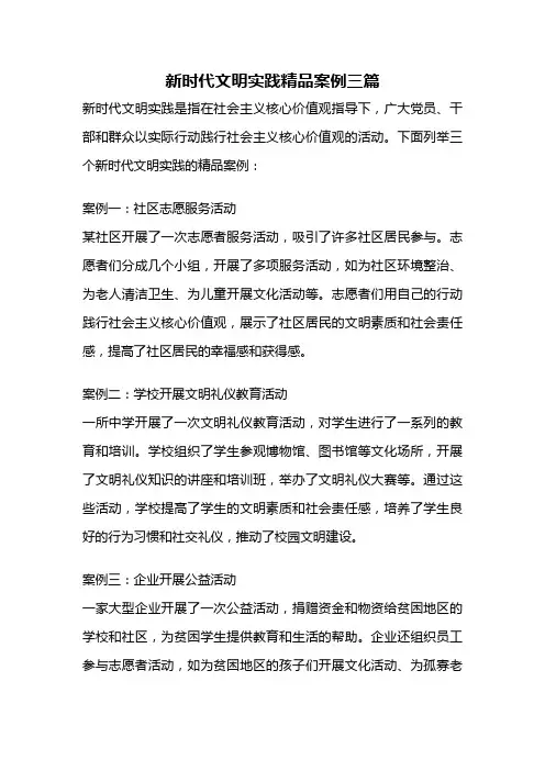 新时代文明实践精品案例三篇