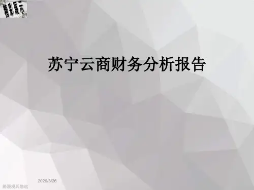 苏宁云商财务分析报告