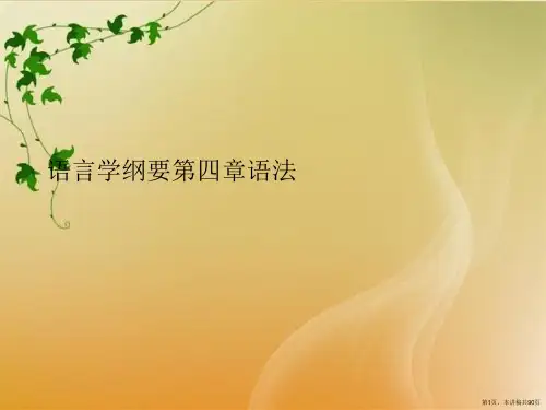语言学纲要第四章语法