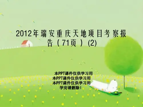 2012年瑞安重庆天地项目考察报告(71页) (2)