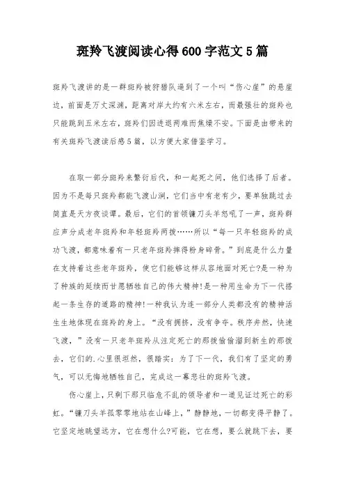 斑羚飞渡阅读心得600字范文5篇