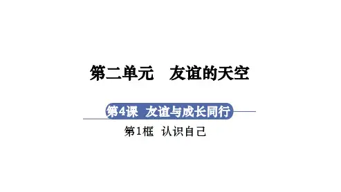 人教版七年级上册道德与法治精品课件 第2单元友谊的天空 第4课 友谊与成长同行 第1框 和朋友在一起