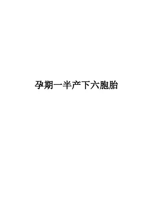 可怕巧合-孕期一半产下六胞胎