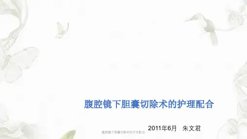 腹腔镜下胆囊切除术的手术配合ppt课件