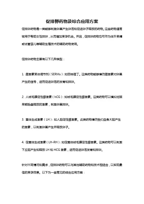 促排卵药物及综合应用方案