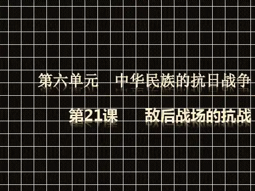 人教部编版八年级历史上册第21课敌后战场的抗战(共36张PPT)