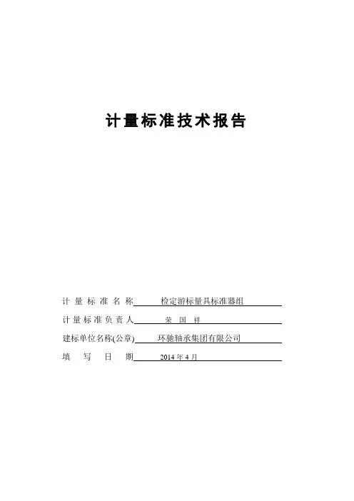 计量标准技术报告
