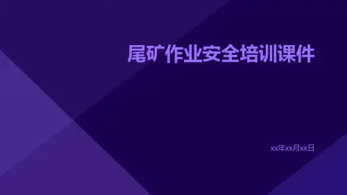 尾矿作业安全培训课件