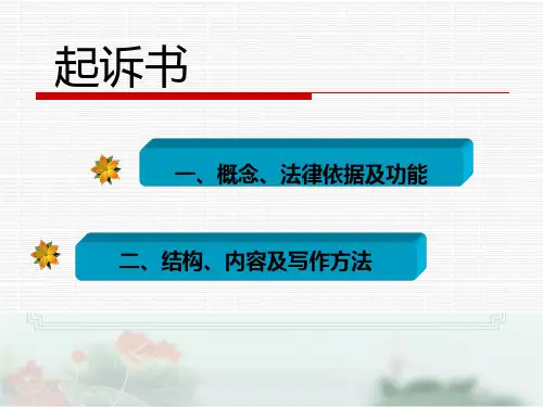 经典：起诉书PPT