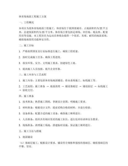 体育场地面工程施工方案