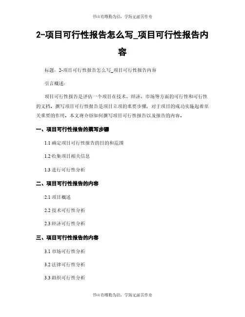 2-项目可行性报告怎么写_项目可行性报告内容