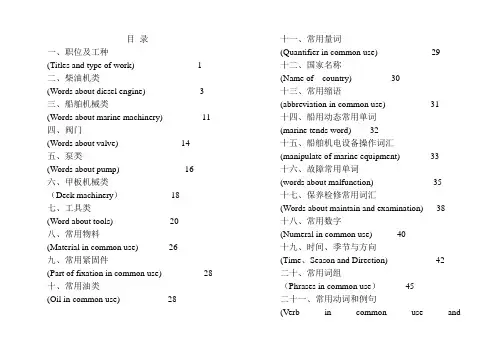 轮机英语(带目录)