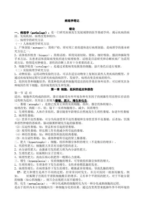 病理学笔记详细