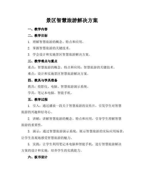 景区智慧旅游解决方案