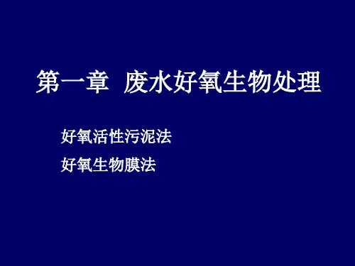 第一章第二节 活性污泥法生物处理概论