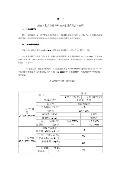 腻子《北京市住房和城乡建设委员会》