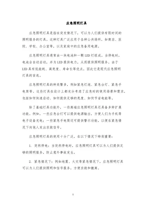 应急照明灯具