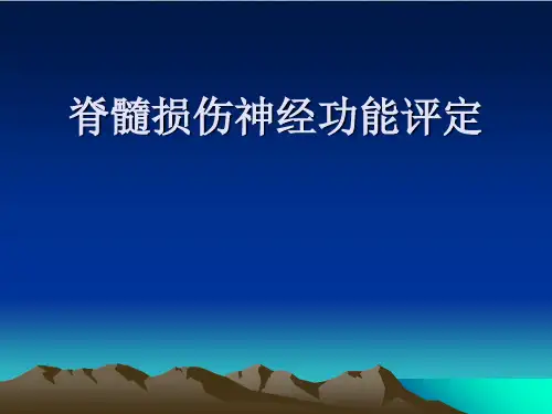 脊髓损伤的神经功能评定