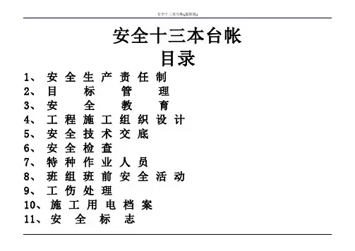 安全十三本台帐(最新版)