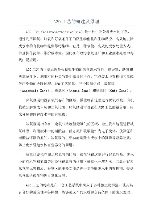 A2O工艺的概述及原理