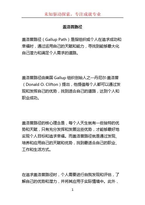 盖洛普路径
