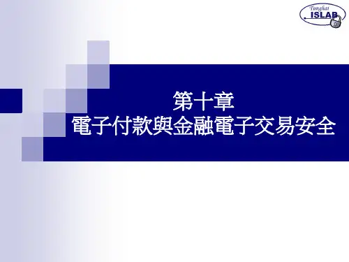 电子付款与金融电子交易安全