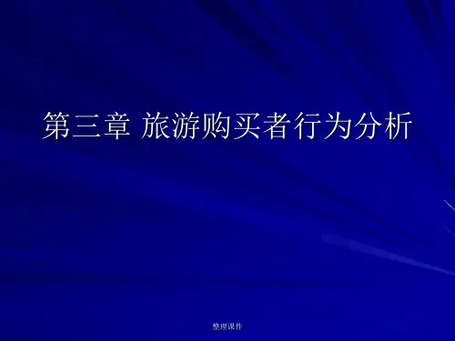 旅游购买者行为分析