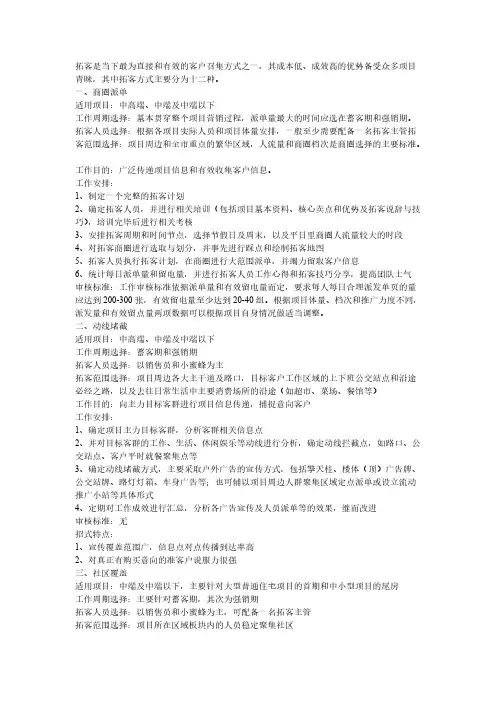 【VIP专享】房地产拓客方案