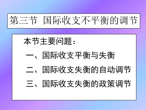 国际收支不平衡的调节