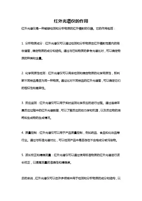 红外光谱仪的作用