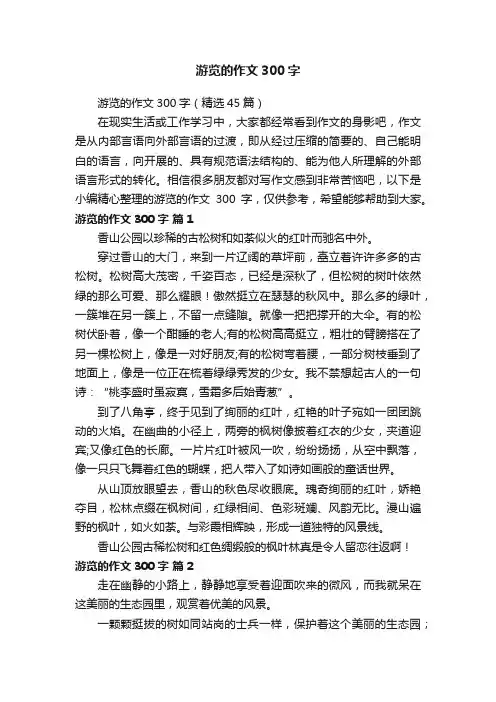 游览的作文300字（精选45篇）