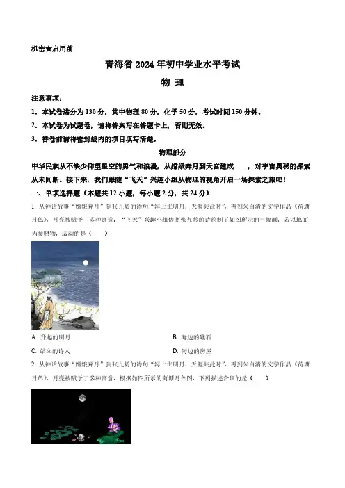 2024年青海省中考物理真题卷(含答案与解析)_9537