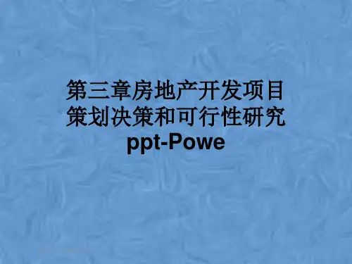 第三章房地产开发项目策划决策和可行性研究ppt-Powe