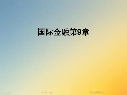国际金融第9章