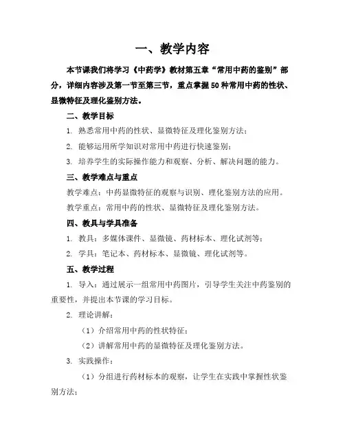 常用中药快速鉴别参考课件