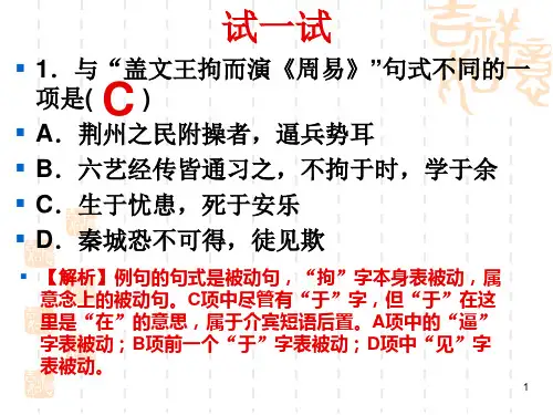 古代汉语常见句式PPT课件