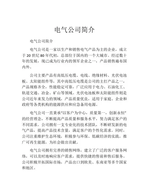 电气公司简介
