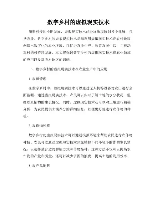 数字乡村的虚拟现实技术