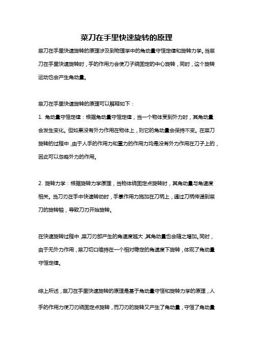 菜刀在手里快速旋转的原理