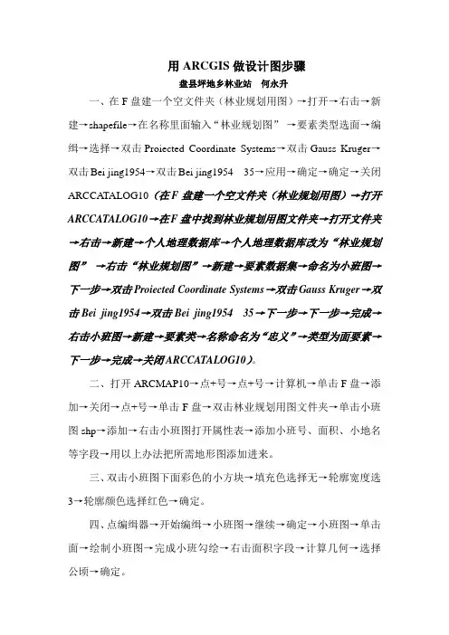用ARCGIS做林业规划设计图步骤