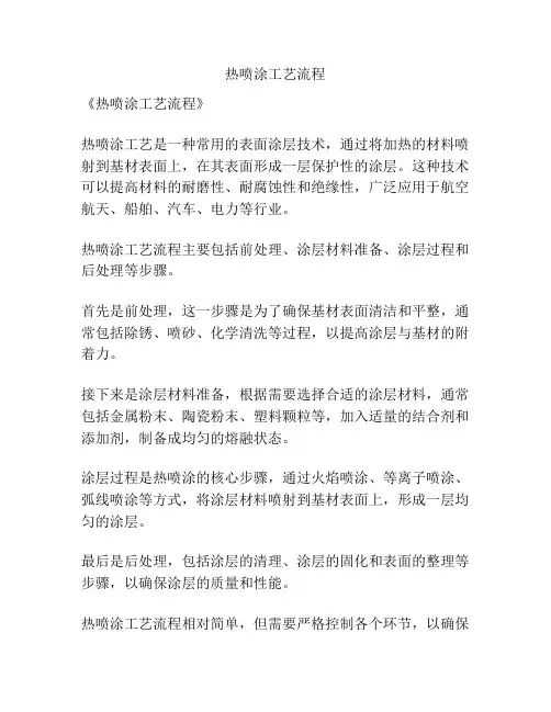 热喷涂工艺流程