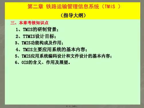 铁路运输管理信息系统(TMIS)