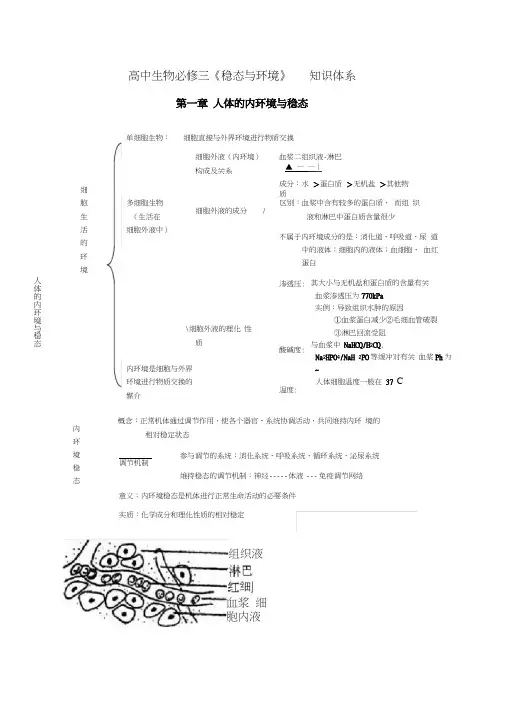 稳态与环境知识体系完整版