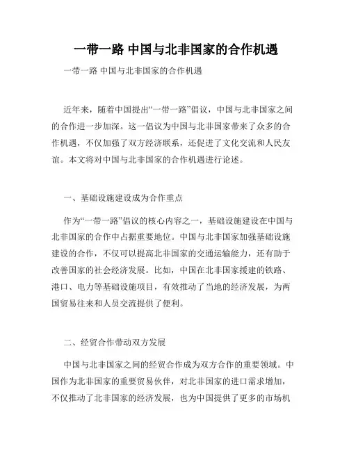  一带一路 中国与北非国家的合作机遇 